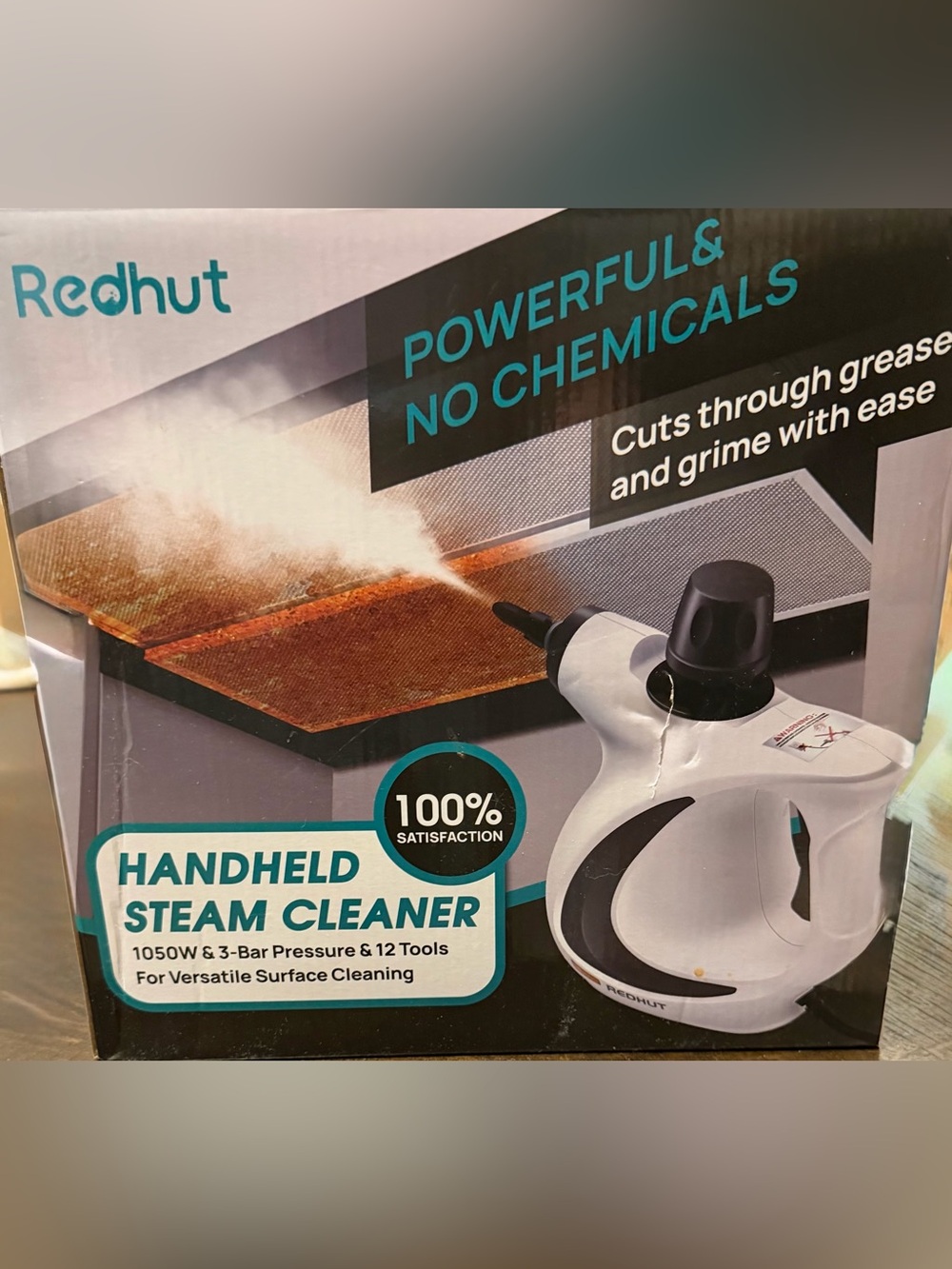 Redhut White Handheld Steam Cleaner - Powerful No-Chemical Cleaning